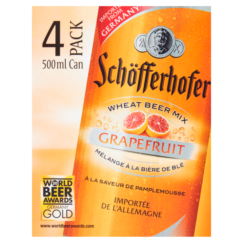 Schofferhofer Grapefruit Wheat Beer 4 x 500ml Alcohol fast delivery