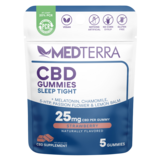 Medterra Sleep Tight Strawberry CBD Gummies 25mg