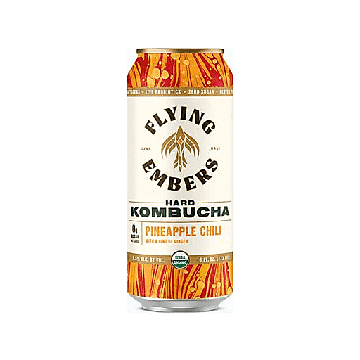 Flying Embers Pineapple Chili Hard Kombucha Single 16oz Can Alcohol fast delivery by App or Online