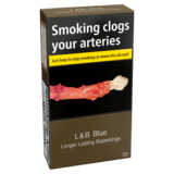 L&B Blue Superkings Cigarettes, 20s