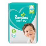 Pampers Baby-Dry Size 6, 19s *