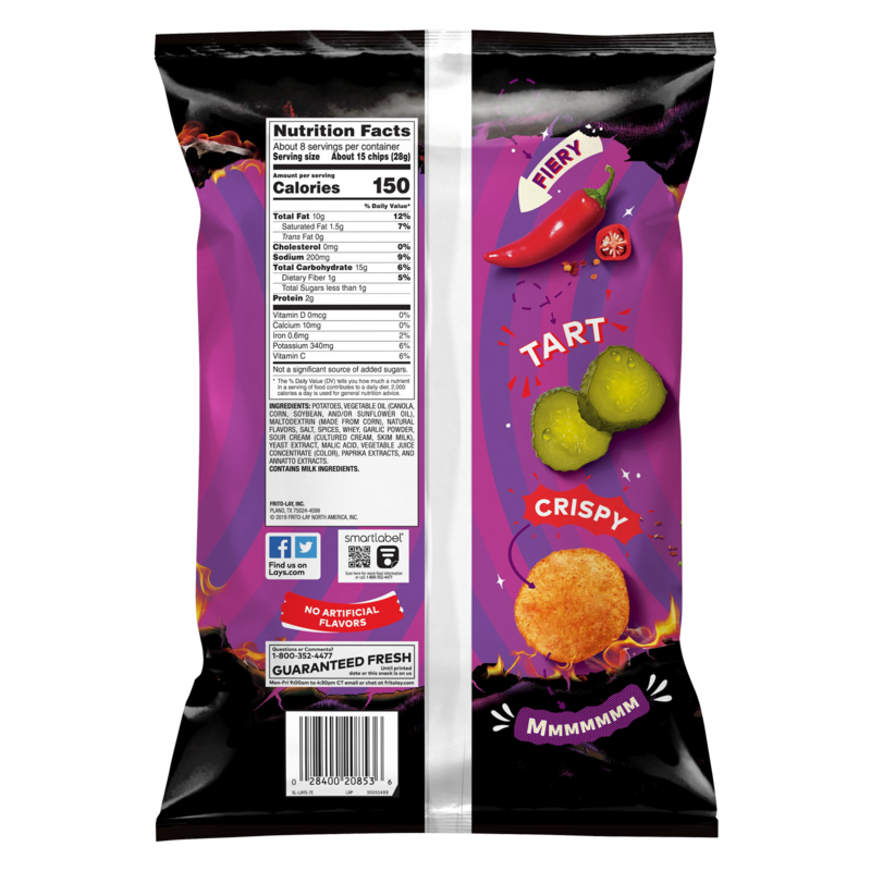 Lay's Flamin' Hot Dill Pickle Potato Chips 7.75oz Snacks fast