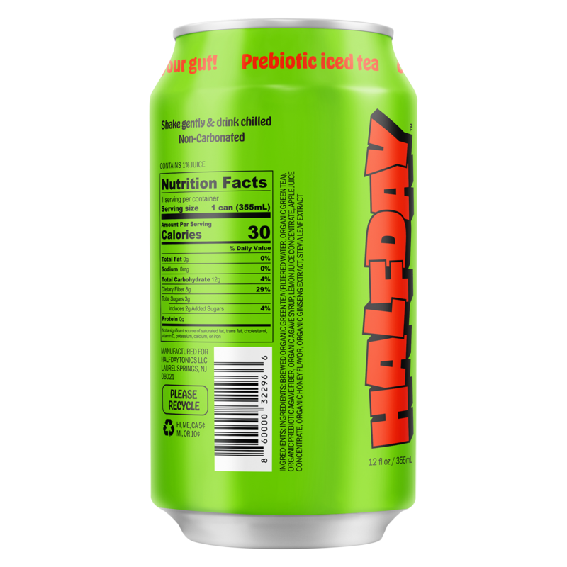 Halfday Tonics Green Tea with Honey and Ginseng 12oz Can ...