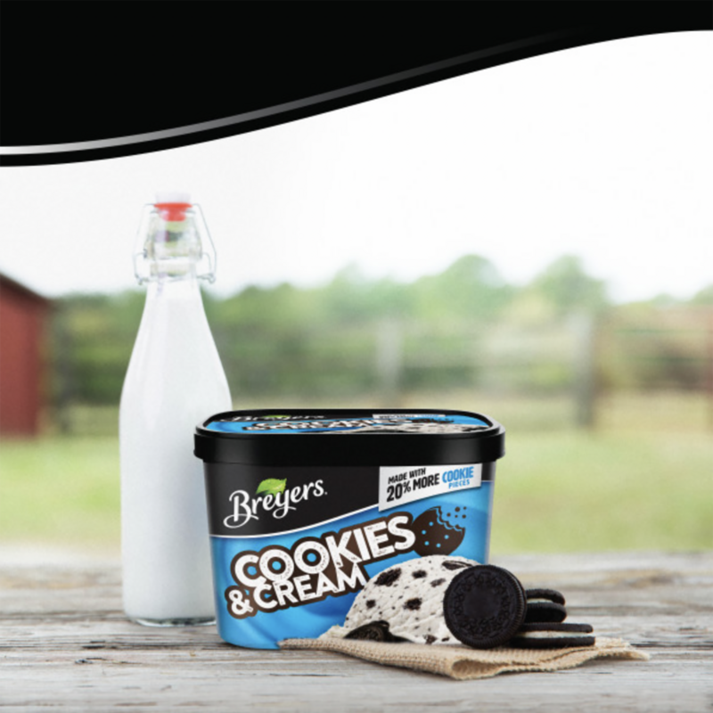 Breyers Cookies & Cream Ice Cream 48oz Ice Cream fast delivery by App