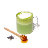 Hot Honey Lavender Matcha Latte with Oat Milk