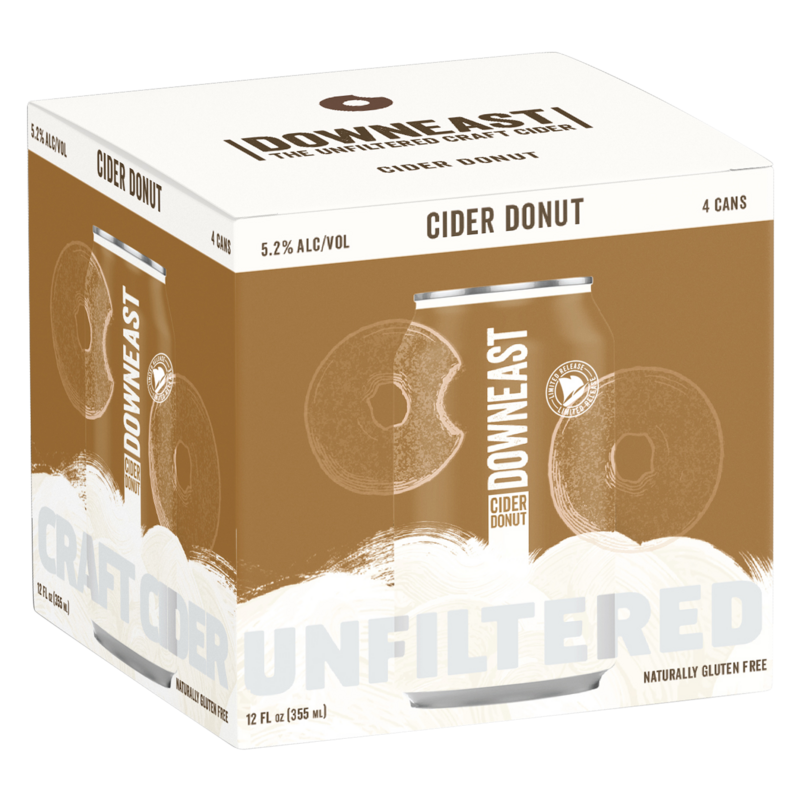 Downeast Cider Donut 4pk 12oz Can 5.2 ABV Alcohol fast delivery by
