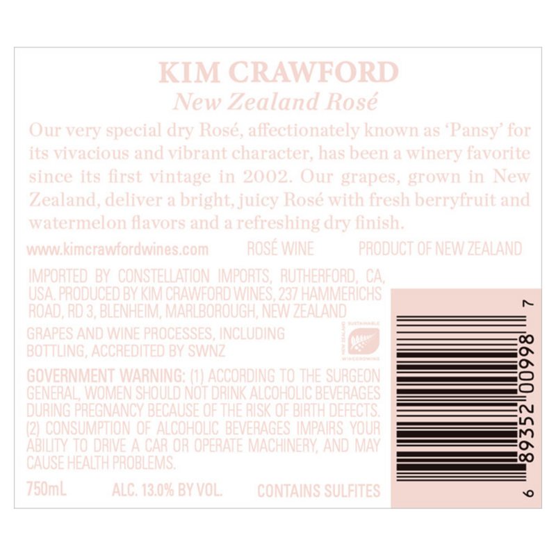 Kim Crawford Rose 750 ml Alcohol fast delivery by App or Online
