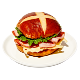Ham & Swiss Pretzel Bun Sandwich by Calavo