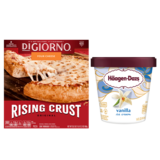 DiGiorno Frozen Original Rising Crust Four Cheese Pizza 12in & Haagen-Dazs Vanilla Ice Cream