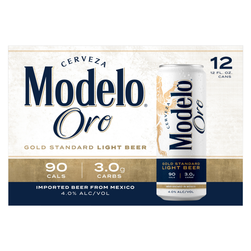 Modelo Oro 12pk 12oz Can 4.2 ABV Alcohol fast delivery by App or Online