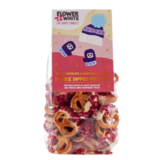 Flower & White White Chocolate Raspberry Dipped Pretzels, 100g