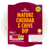 Morrisons Mature Cheddar & Chive Dip, 200g