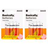Basically, 8ct AAA Alkaline Batteries 2ct