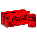 Coca-Cola Zero Sugar, 8 x 330ml