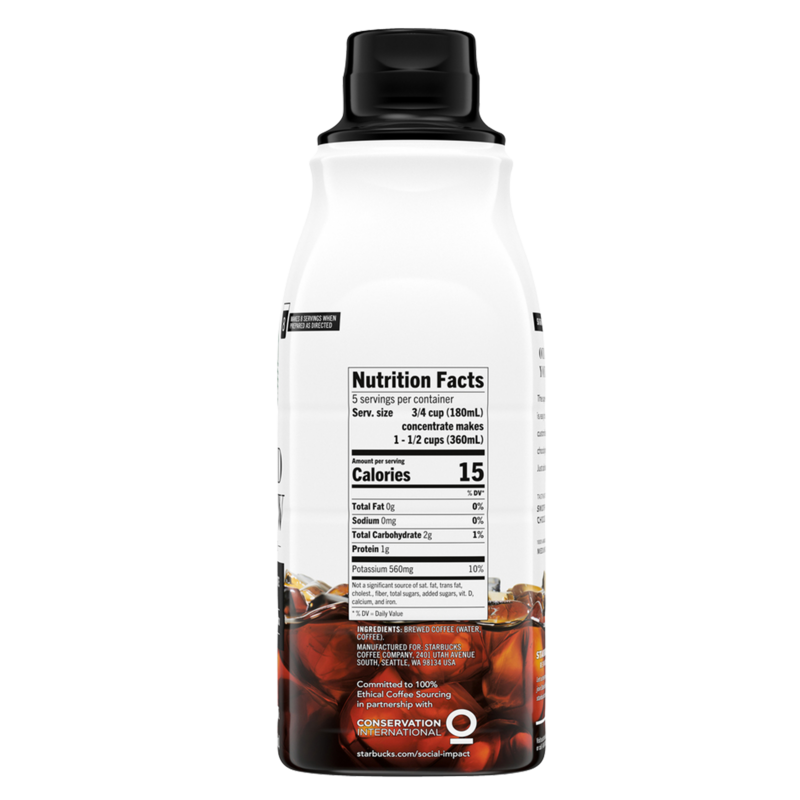 Starbucks Cold Brew Concentrate Signature Black 32oz Drinks fast