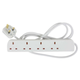 Morrisons 13 Amp 4 Gang Extension Lead, White, 2m, 1pcs