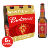 Budweiser Lager Beer, 6 x 300ml