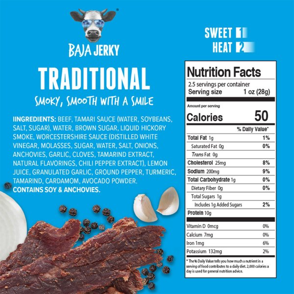 Baja Jerky Traditional Beef Jerky 2.5oz Snacks fast delivery by App