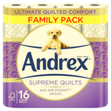 Andrex Supreme Quilts Toilet Roll, 16pcs