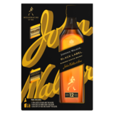 Johnnie Walker Black Label Scotch Gift Set 750ml (80 Proof)