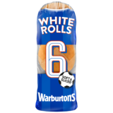 Warburtons Sliced White Rolls, 6s